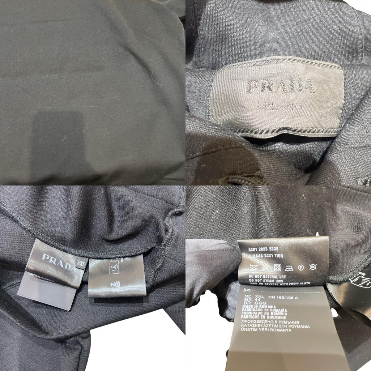 PRADA Logo Print Technical Parka - Black XXL - Exclusive Luxury