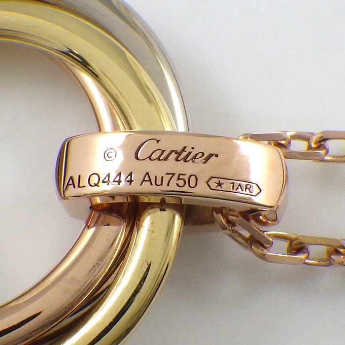 Cartier Trinity Circle Necklace with Diamonds in Three Colors
