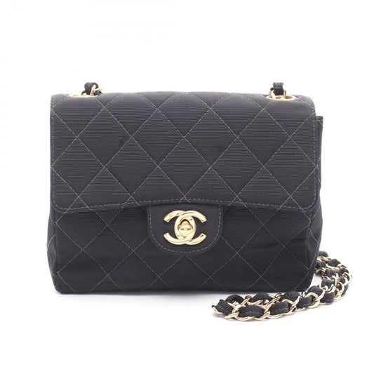 CHANEL Matelassé Single Flap Shoulder Bag - Black Canvas