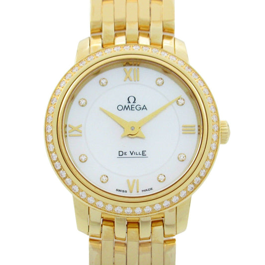 OMEGA De Ville Prestige Diamond Bezel Watch - K18 Yellow Gold