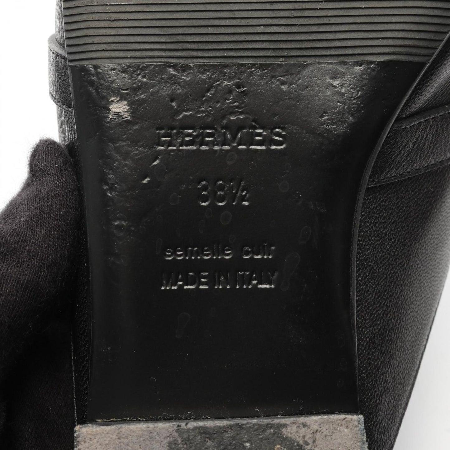 HERMES Oz Kelly Buckle Sandals - Elegant Black 38.5