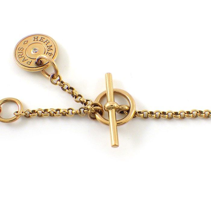 HERMES Gambard Bracelet with Diamond - K18 Pink Gold