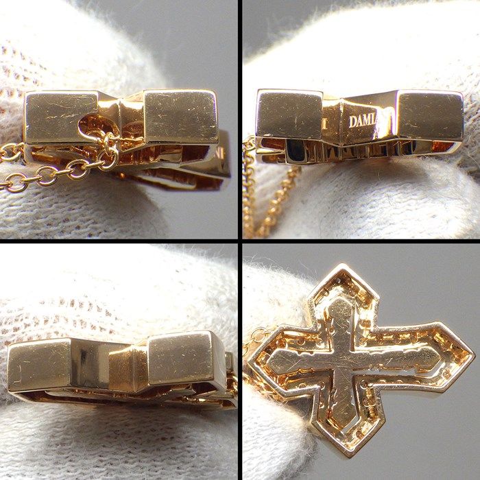 Damiani Belle Époque Crown Necklace in K18 Pink Gold with Diamonds