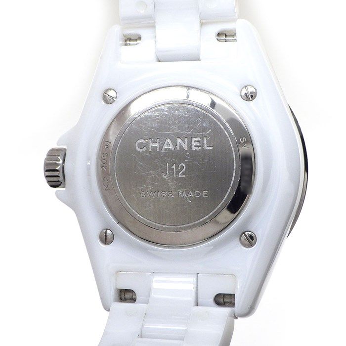 Chanel J12 H5703 Diamond Index White Dial Ceramic Watch