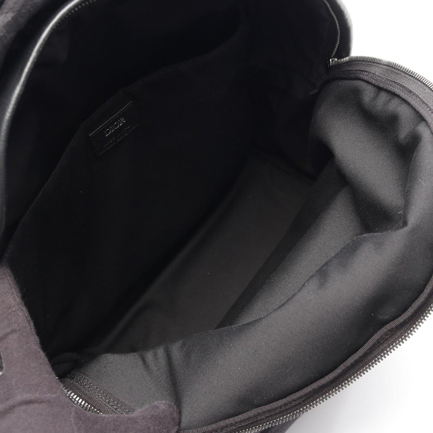 Dior Oblique Jacquard Black Canvas Leather Backpack