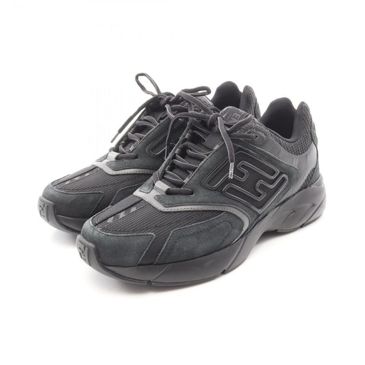FENDI FASTER Suede Sneakers - Timeless Elegance in Black