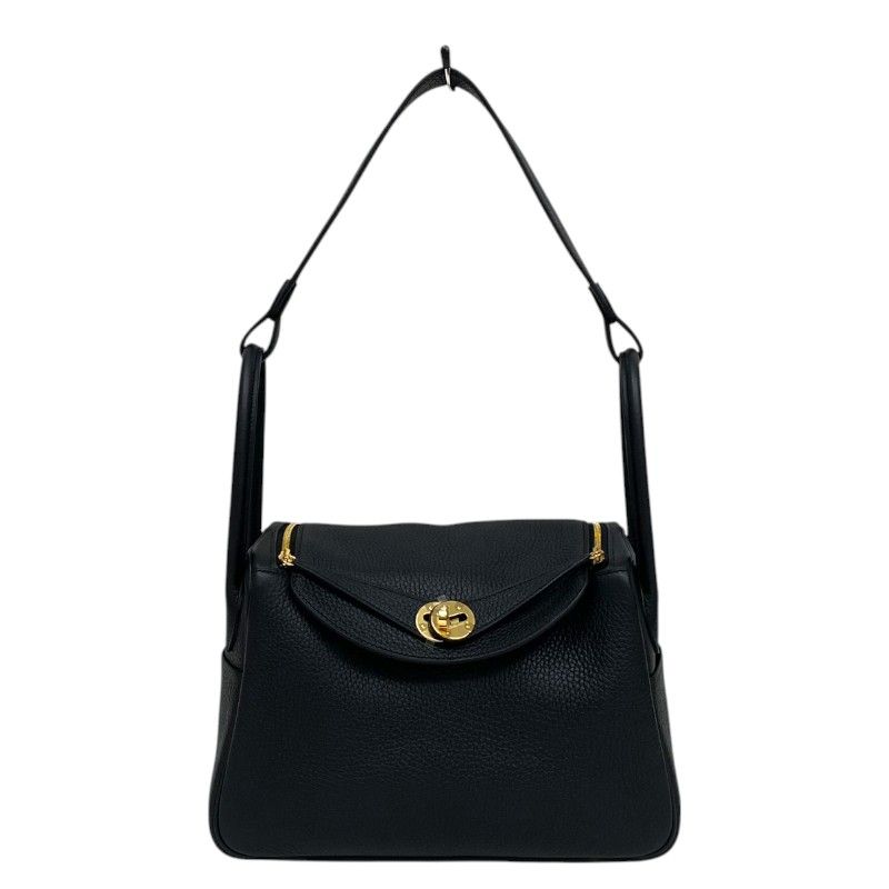 HERMES Lindy 26 Handbag - Black with Gold Hardware, 2025 Edition