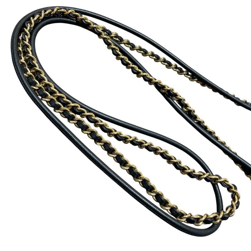 CHANEL Mini 22 Bag in Black & White with Gold Hardware