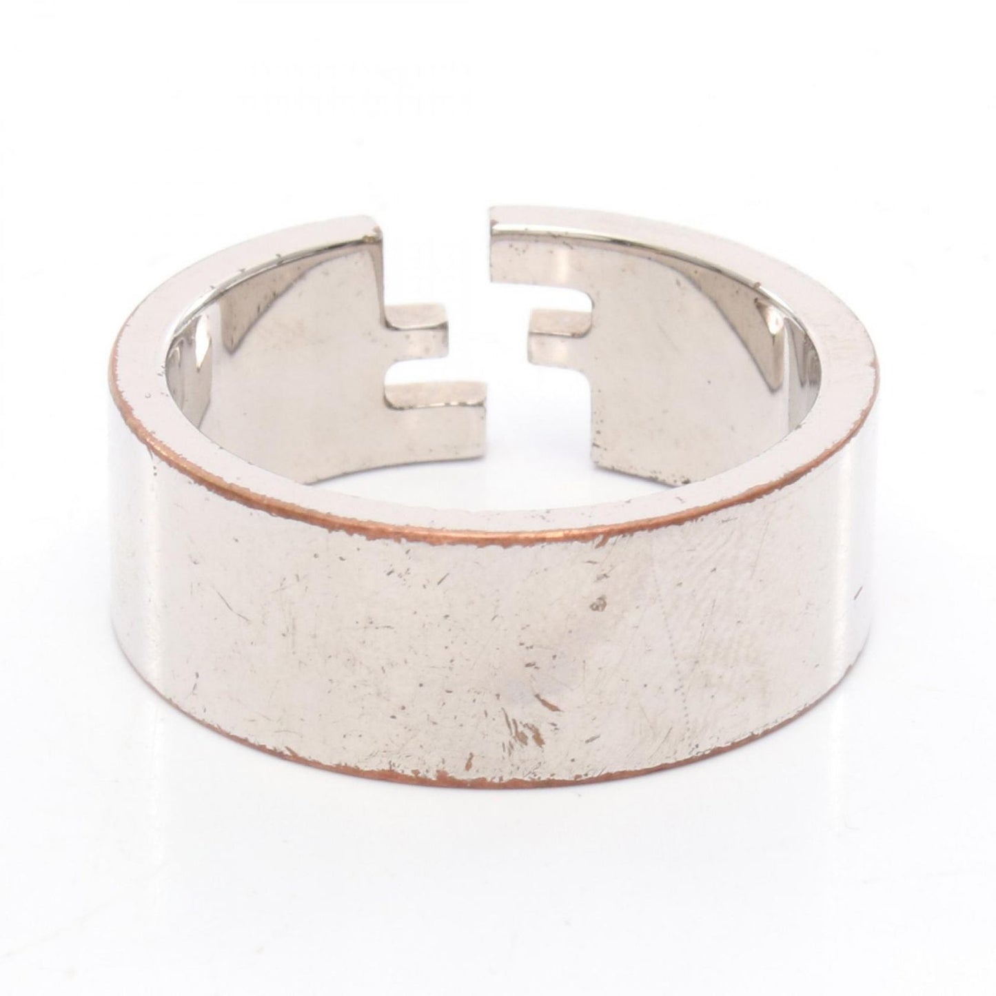FENDI FF Logo Ring in Stainless Steel - Size 24.5