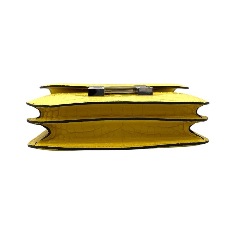 HERMES Constance 3 Mini Miroir in Mimosa with Silver Hardware