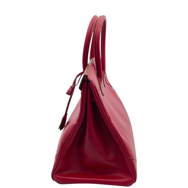 HERMES Birkin 35 Ghillies Ruby with Gold Hardware - Exquisite Craftsmanship