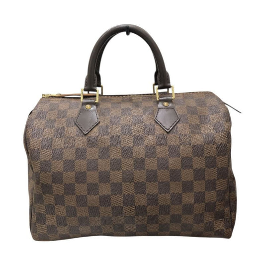 Louis Vuitton Speedy 30 Handbag - Brown Damier with Gold Hardware
