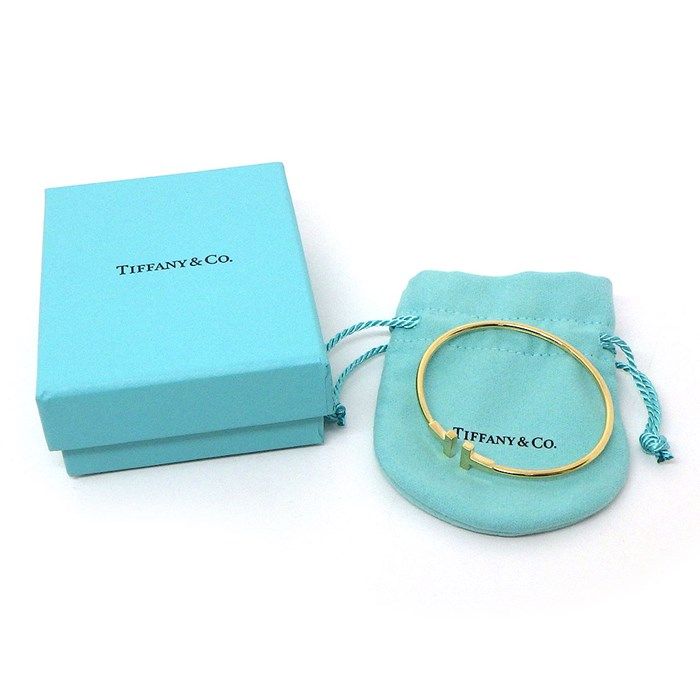 Tiffany & Co. T Wire Medium Bangle in K18 Yellow Gold