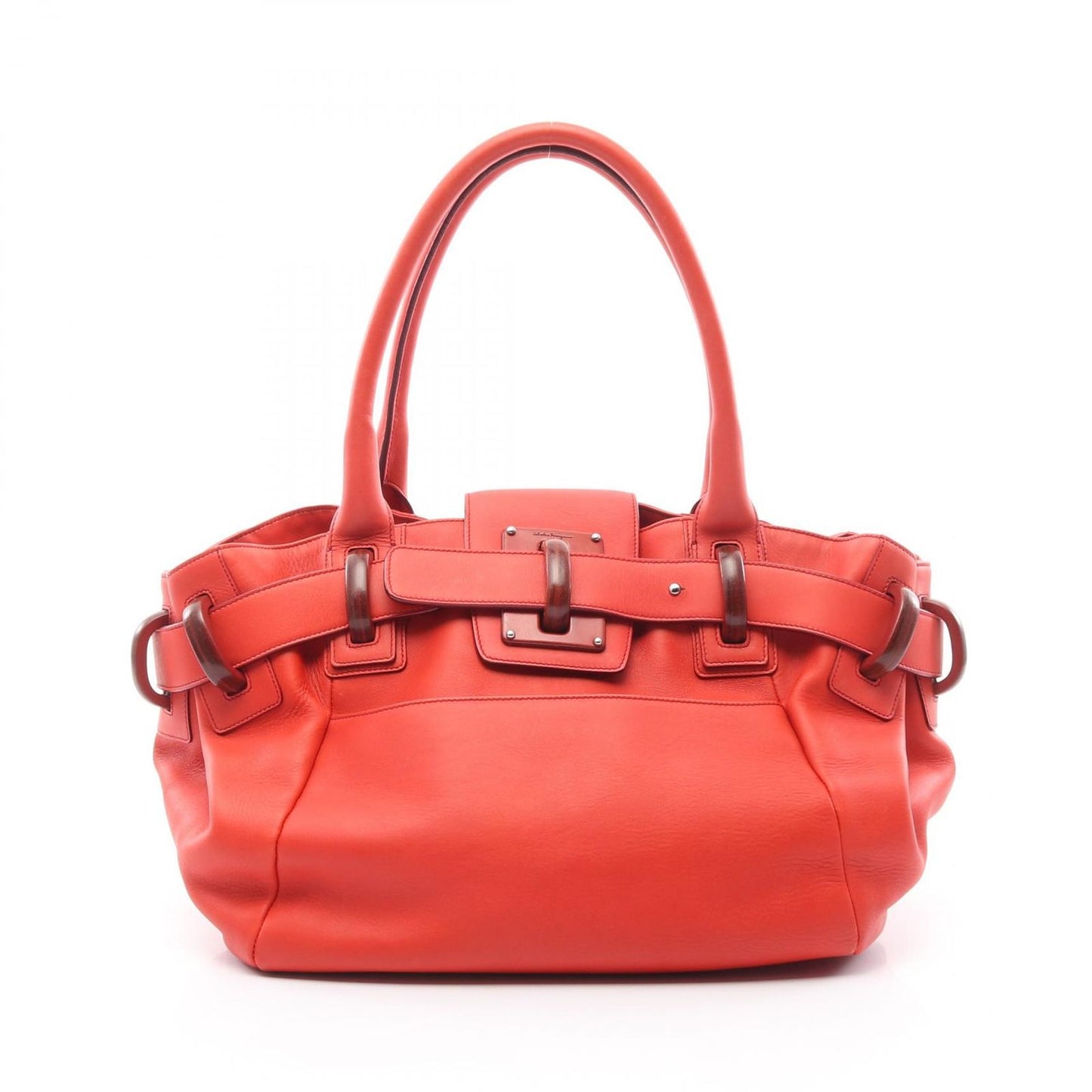 Salvatore Ferragamo Red Leather Tote Bag - Timeless Elegance