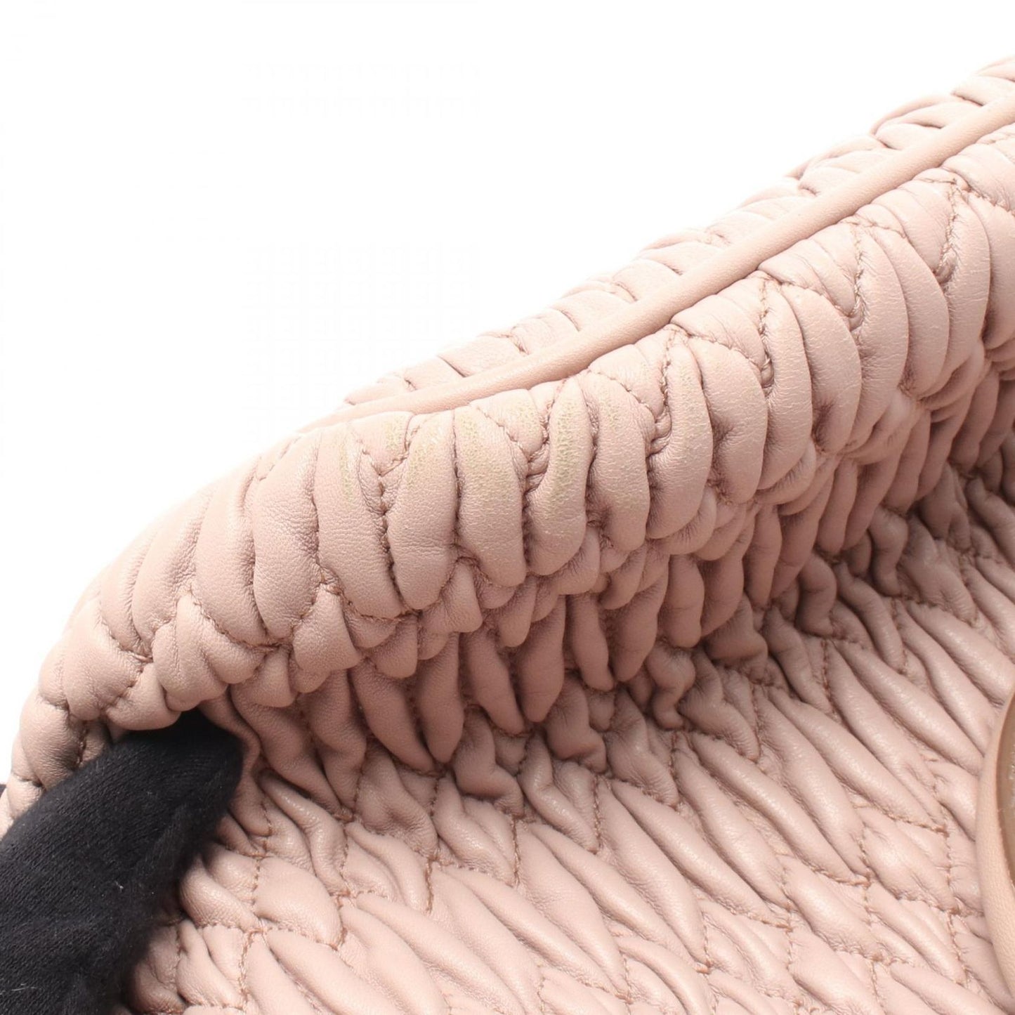 Miu Miu Nappa Crystal Matelassé Handbag in Pink Beige