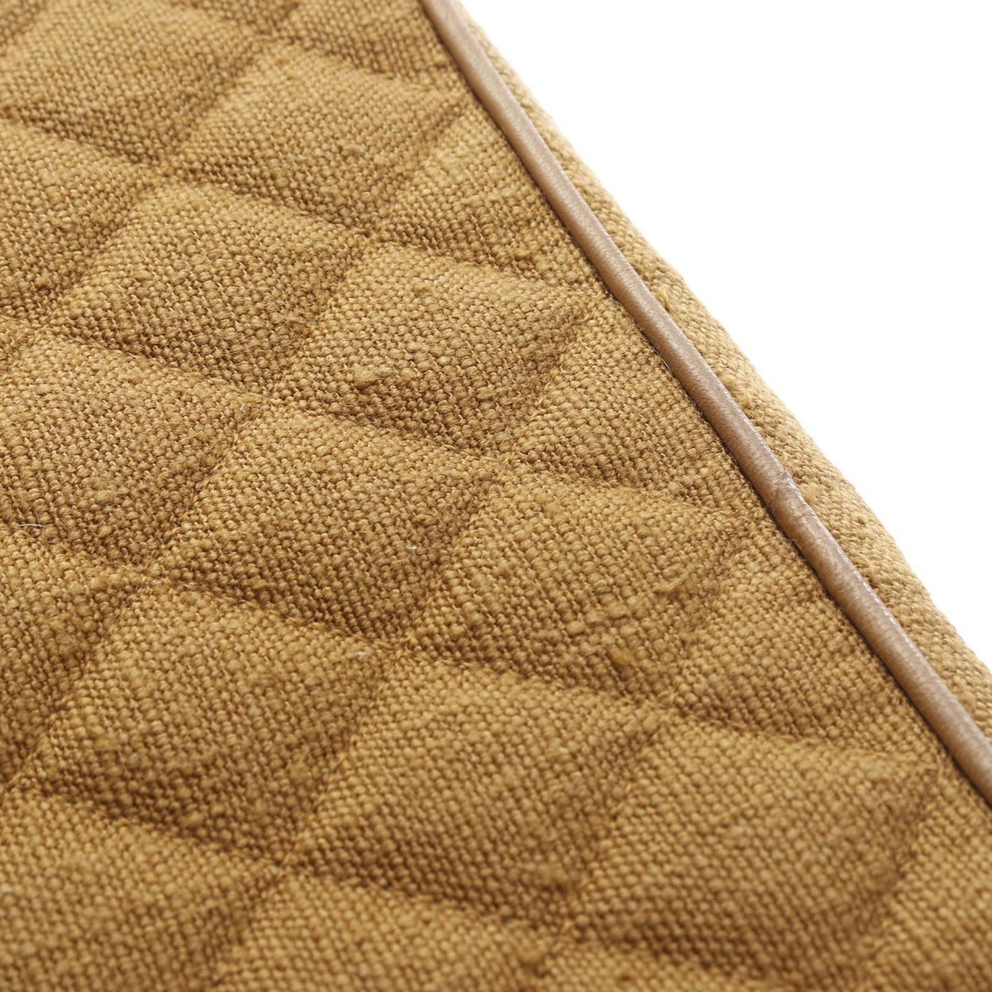 CHANEL Matelassé Fringe Shoulder Bag in Brown Fabric