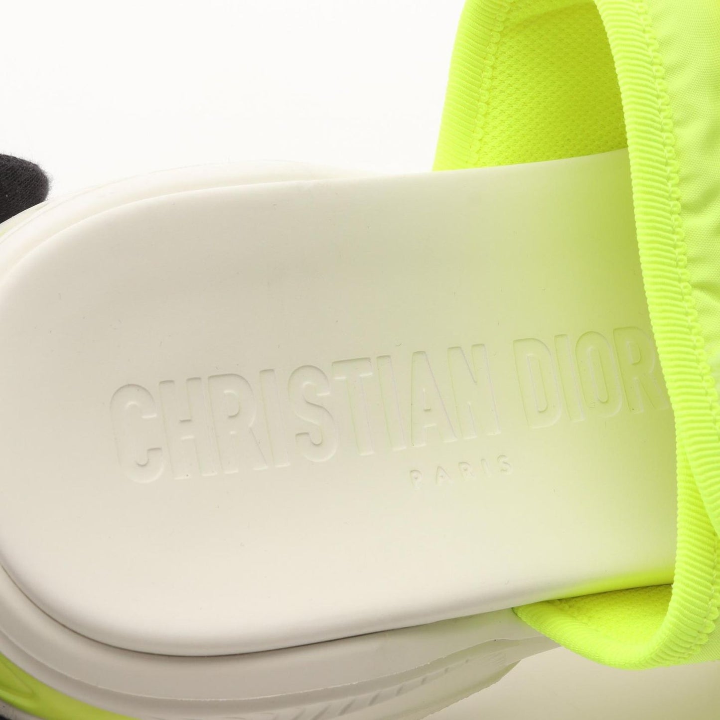 Dior Logo Sandals - Elegant White & Yellow Fabric Design