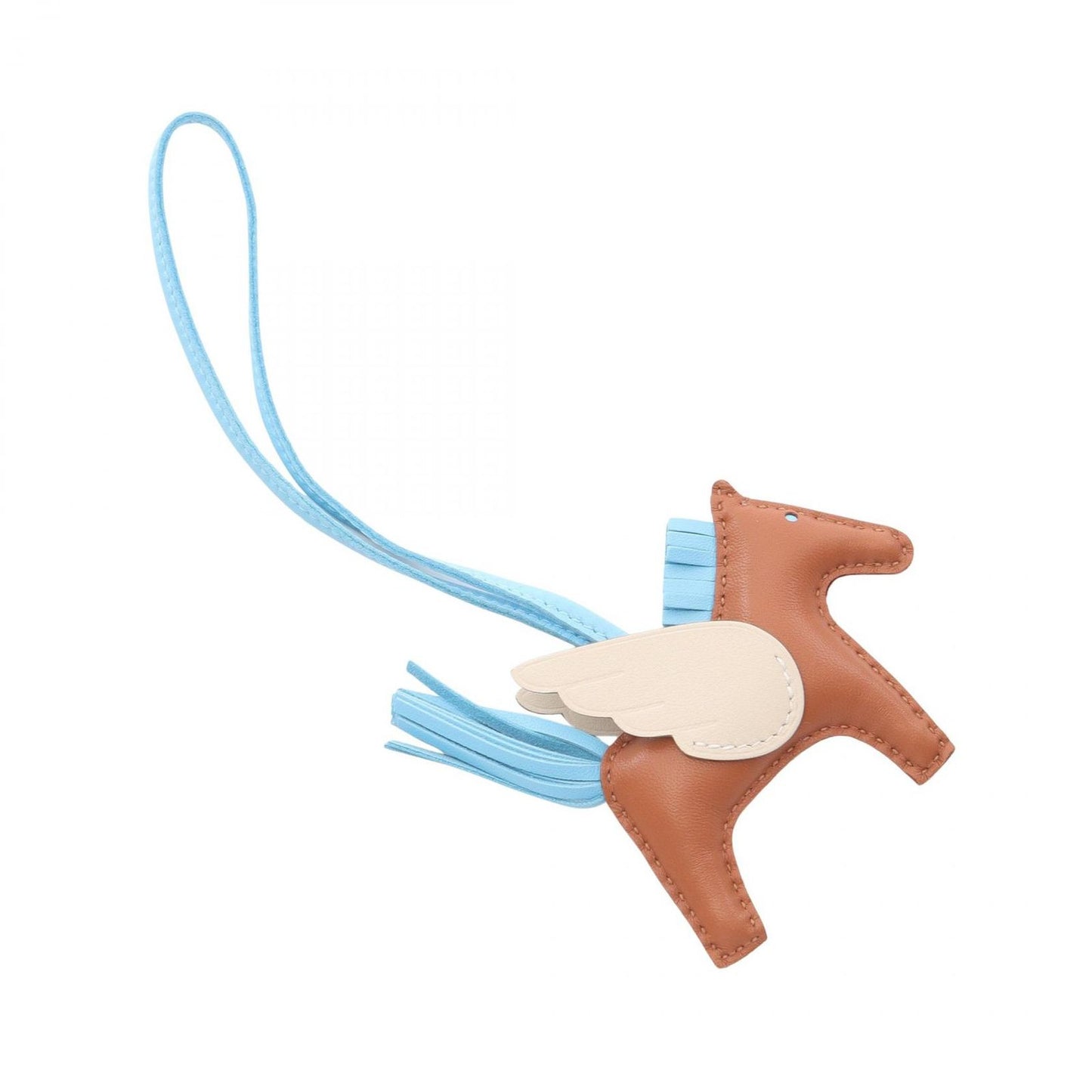 HERMES Rodeo Pegasus PM Charm in Gold, Celeste & Cre