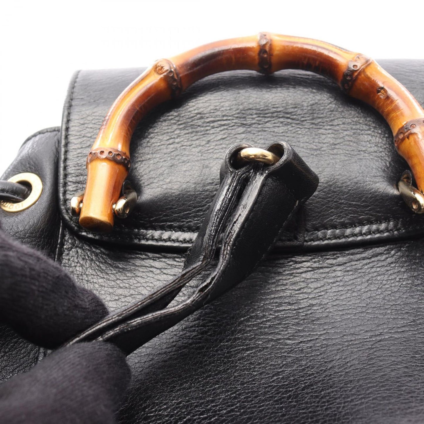 GUCCI Bamboo Mini Backpack in Black Leather - Timeless Elegance