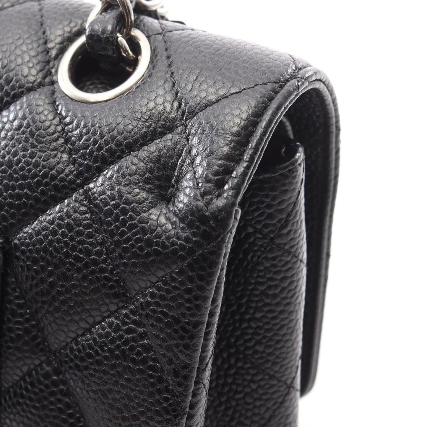 CHANEL Matelassé Double Flap Shoulder Bag - Black Leather