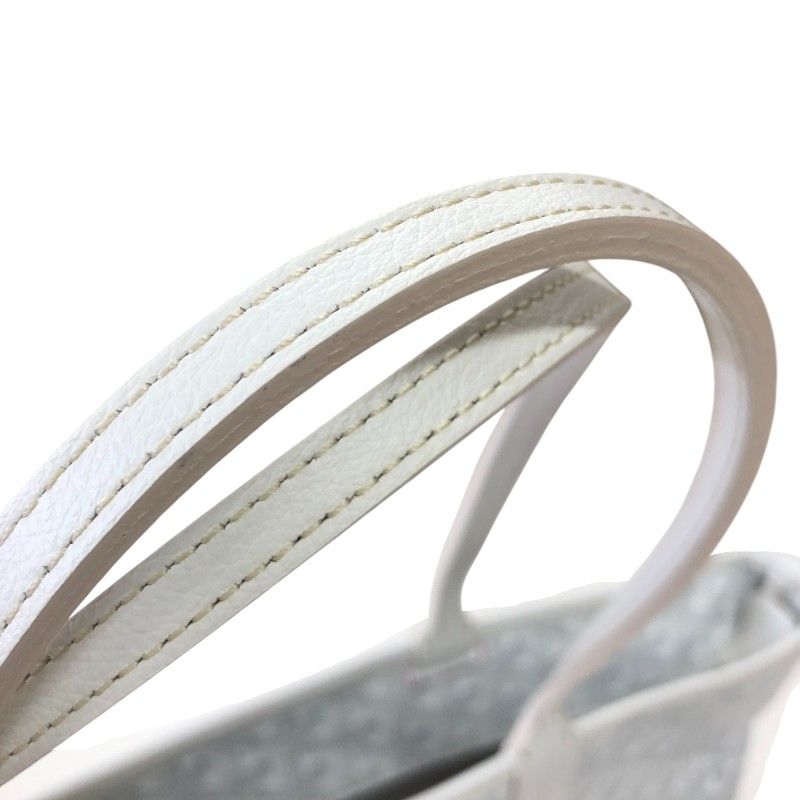 GOYARD Artois PM White Handbag with Silver Hardware