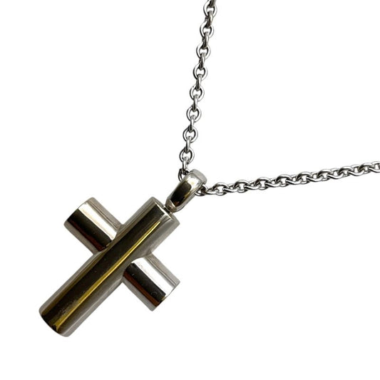BVLGARI Latin Cross Necklace in 750WG Gold - Exquisite Craftsmanship