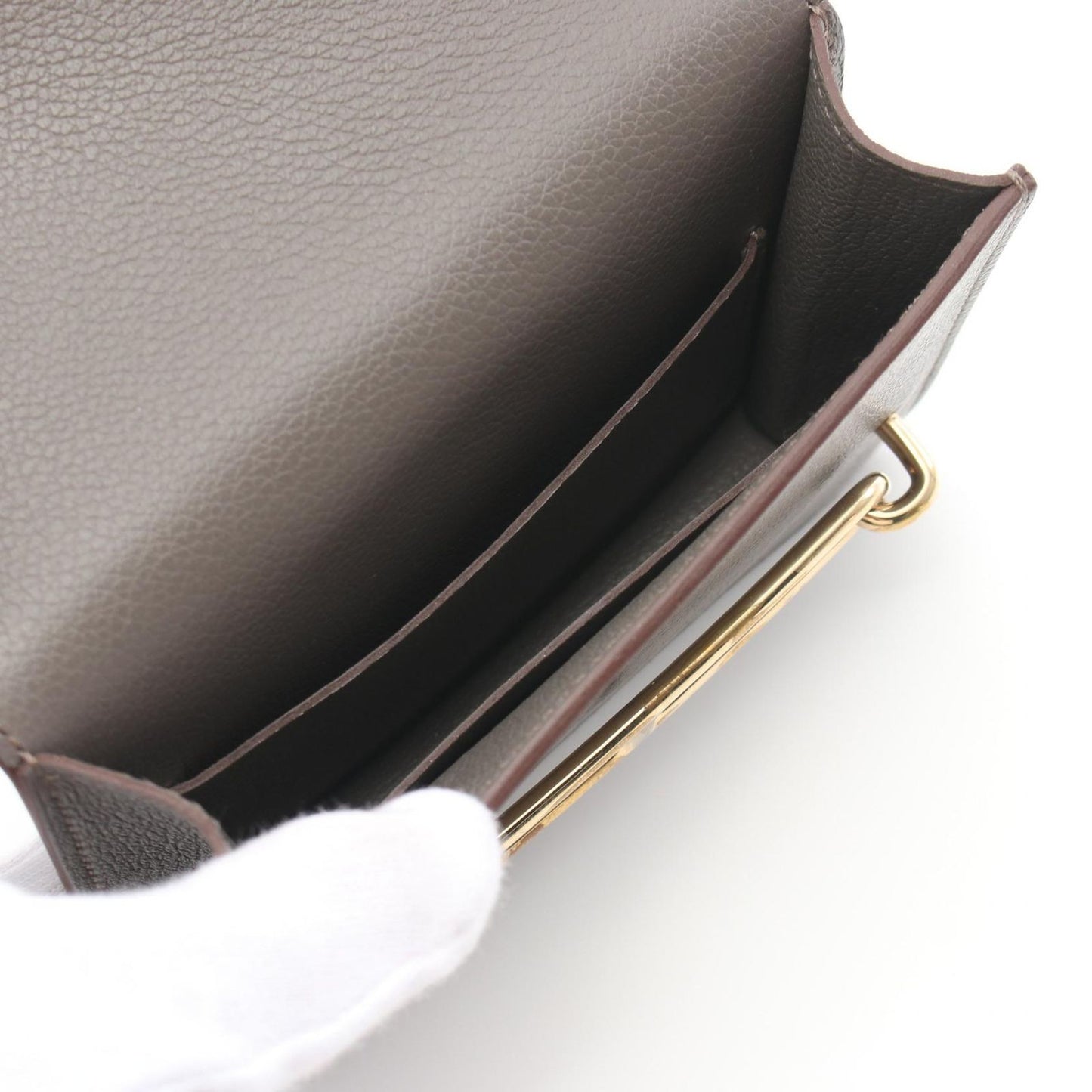 HERMES L'Homme Slim Wallet in Etain Leather - Exquisite Craftsmanship
