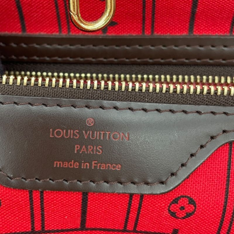 Louis Vuitton Neverfull MM Damier Ebene Canvas Tote Bag
