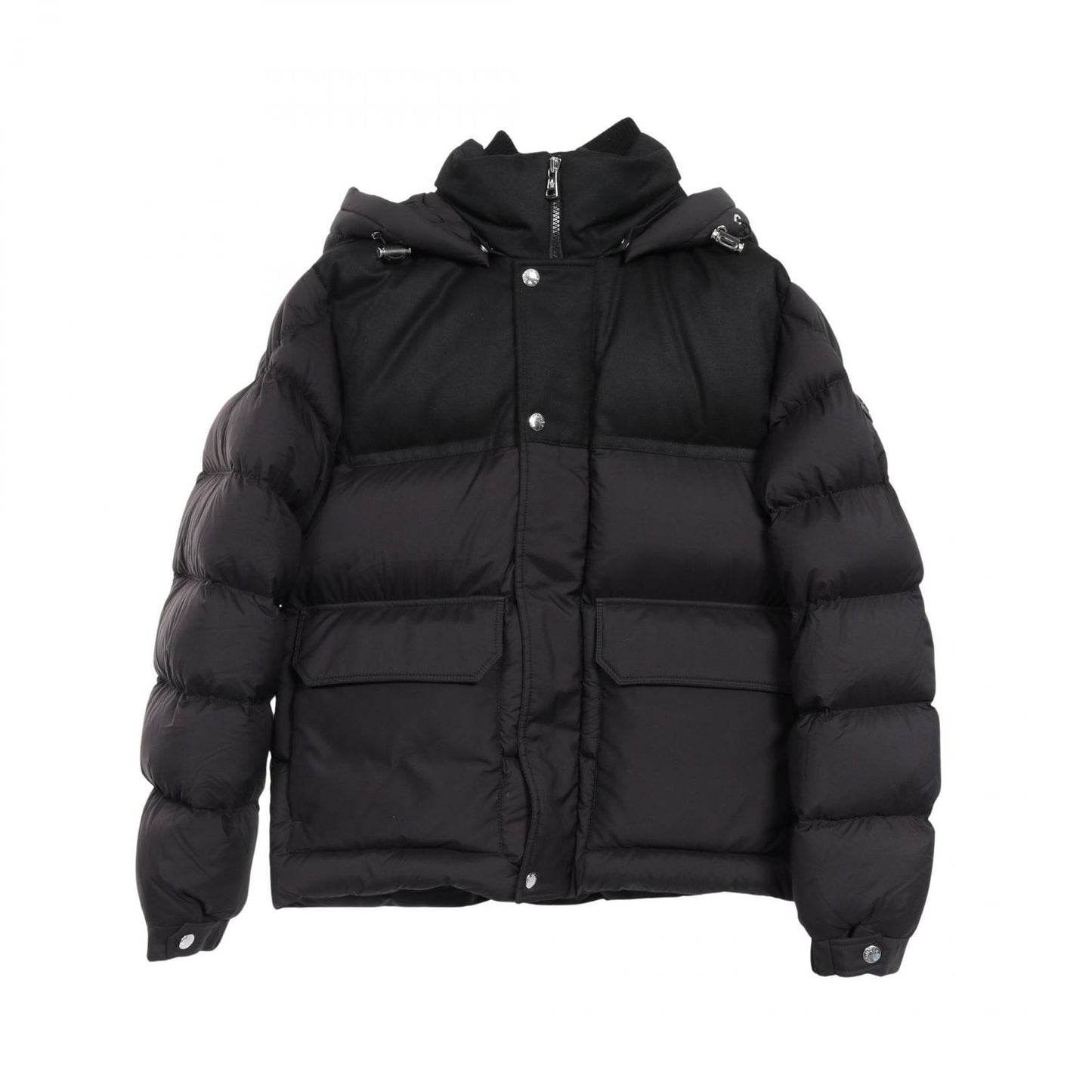 MONCLER Mussala Down Jacket - Black Wool & Nylon - Size N