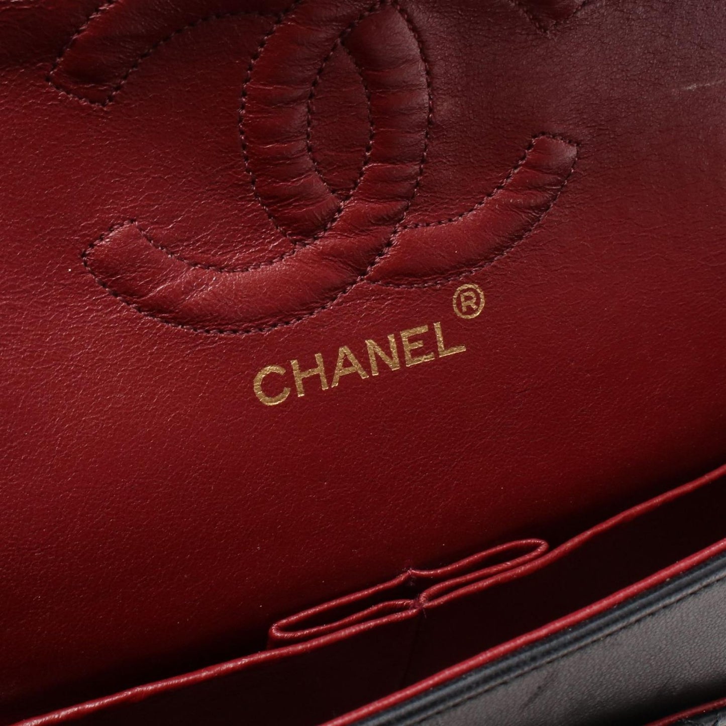 CHANEL Matelassé W Flap Shoulder Bag in Black Lambskin