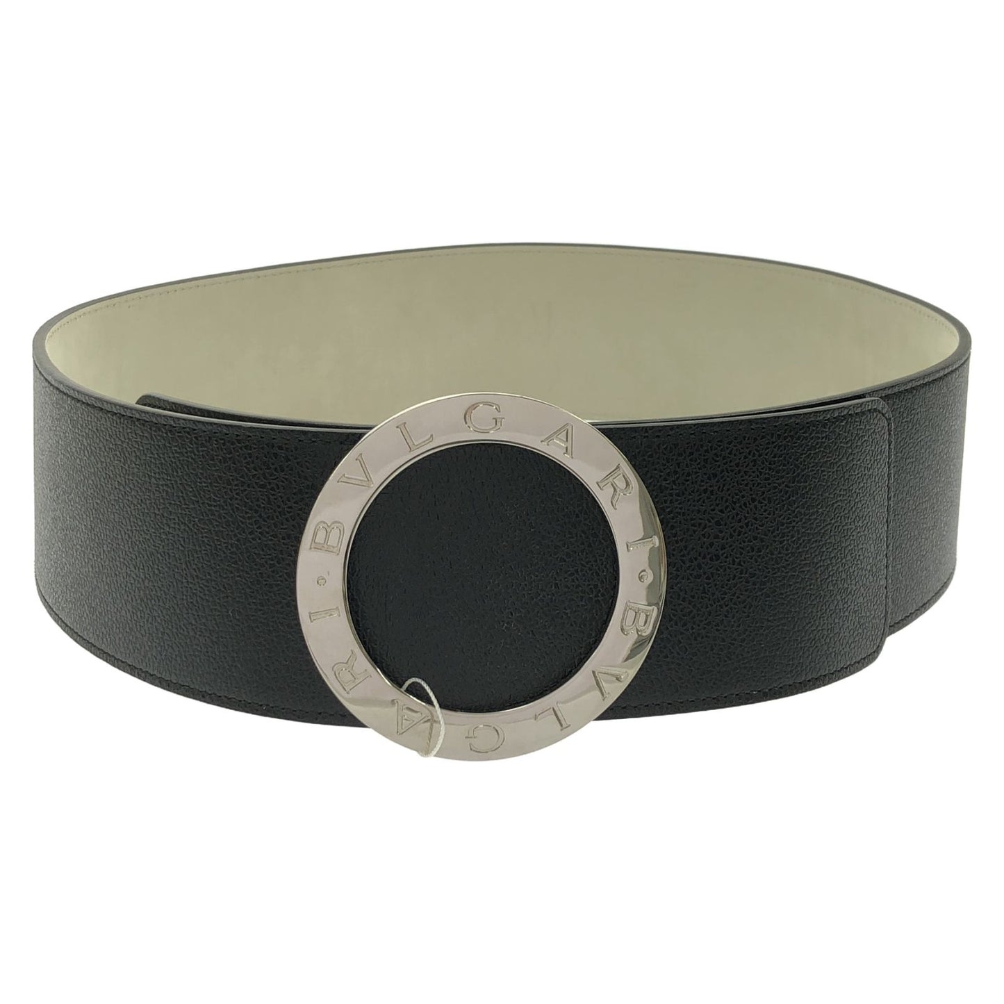 BVLGARI Black Leather Belt - Timeless Elegance