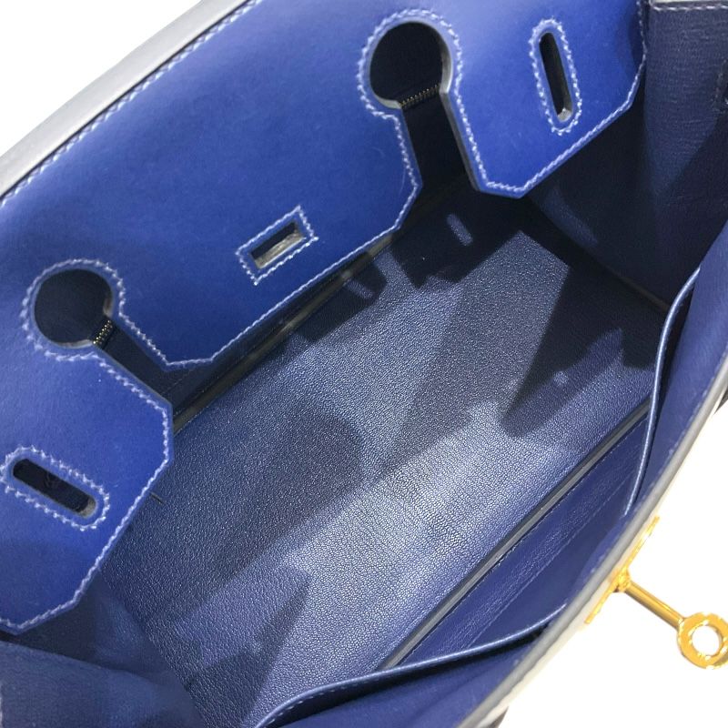 HERMES Birkin 30 Blue Saphir with Gold Hardware - Exquisite Craftsmanship