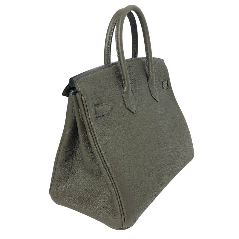 HERMES Birkin 25 Verso in Veil Maki & Blue Plume with Gold Hardware