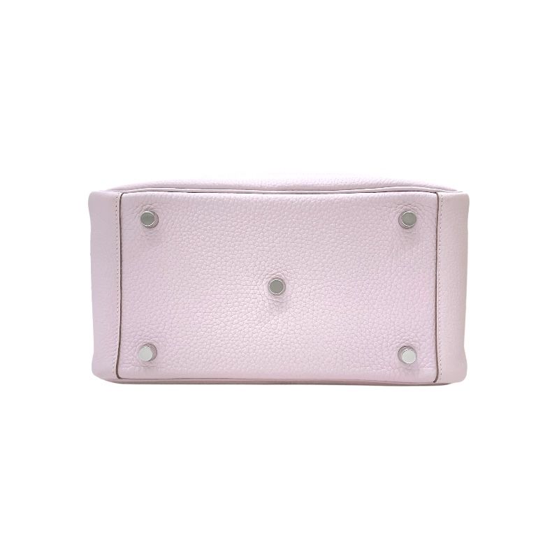 HERMES Lindy 26 Verso Handbag in Mauve Pale & Natural