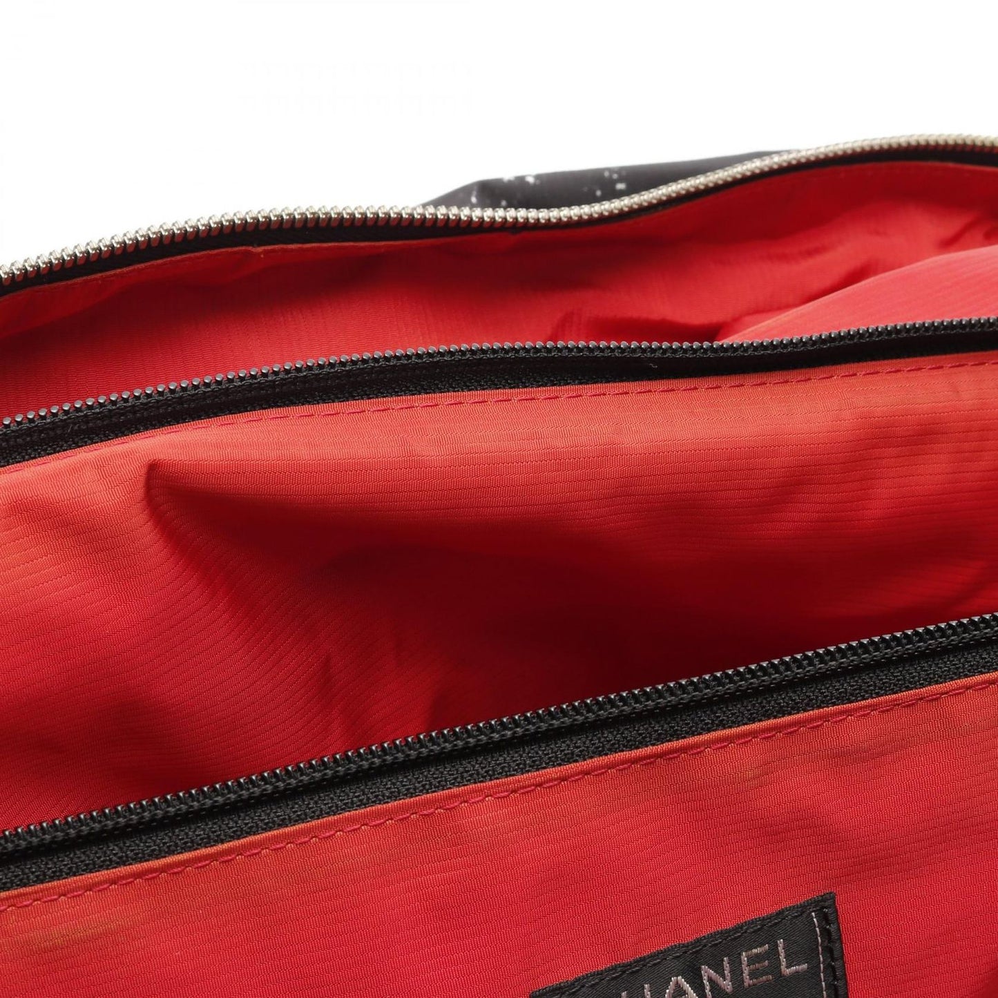 CHANEL Vintage Travel Line Boston Bag - Black Nylon