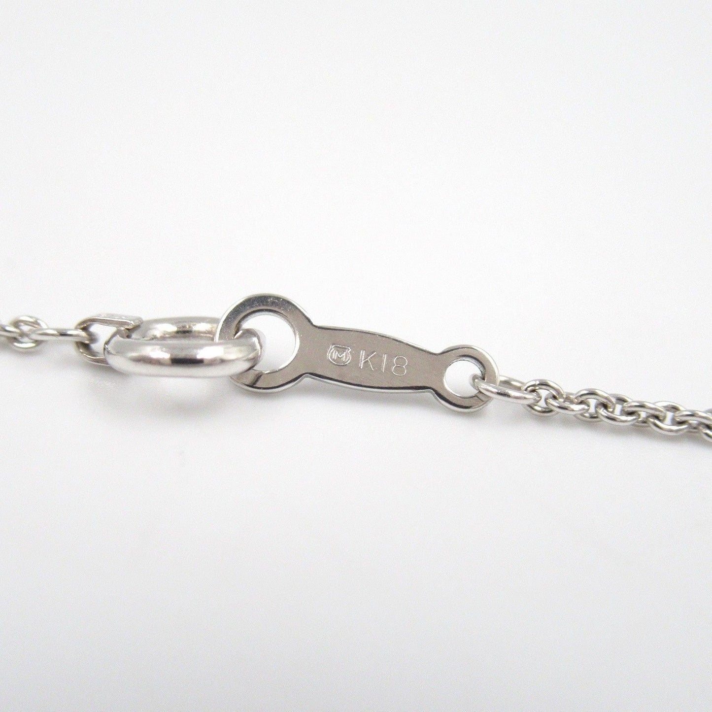 MIKIMOTO Black Pearl Necklace in K18WG with Diamonds - 42/48cm