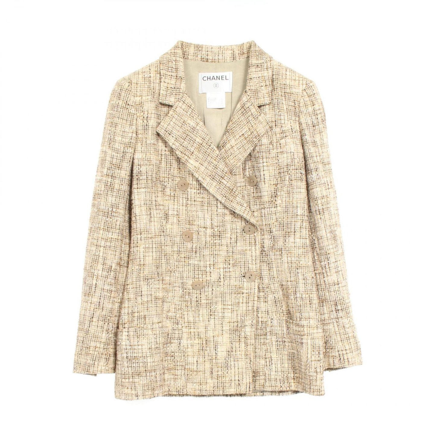 CHANEL Tweed Tailored Jacket in Beige - Timeless Elegance