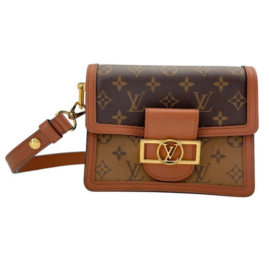 Louis Vuitton Dauphine Mini Monogram Reverse Shoulder Bag - Brown