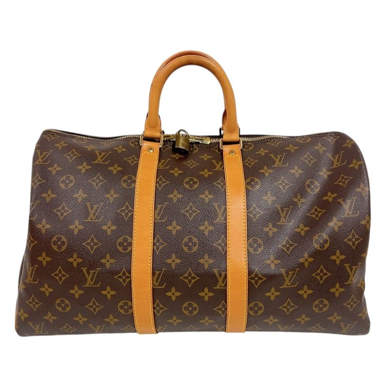 Louis Vuitton Keepall 45 Monogram Canvas Boston Bag - Brown & Gold