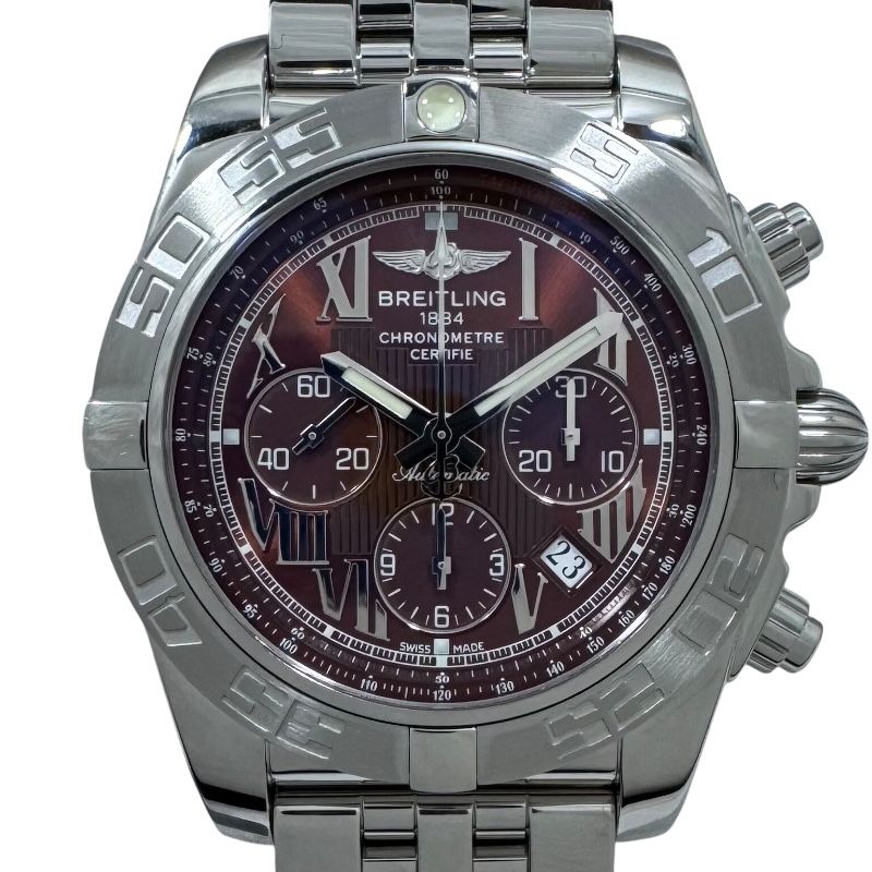 Breitling Chronomat 44 AB0110 Brown SS Automatic Men's Watch