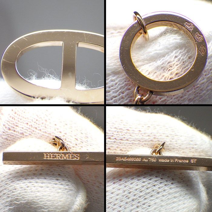 HERMES Chaine d'Ancre Contour GM Necklace with Diamonds