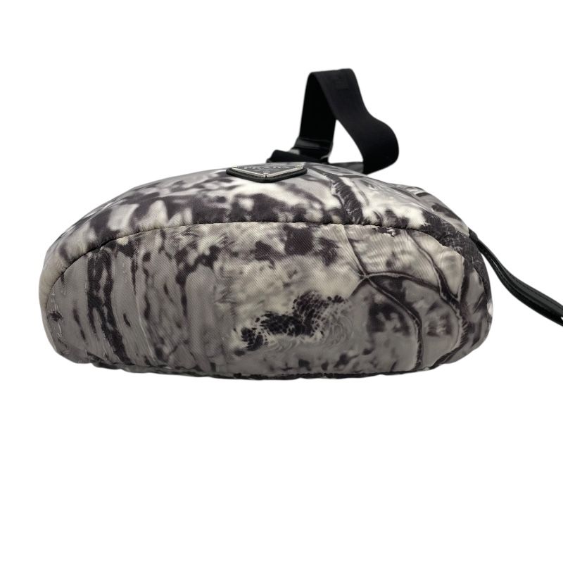 PRADA Nylon Body Bag 2VZ092 in Grey/White - Exclusive Men's Accessory