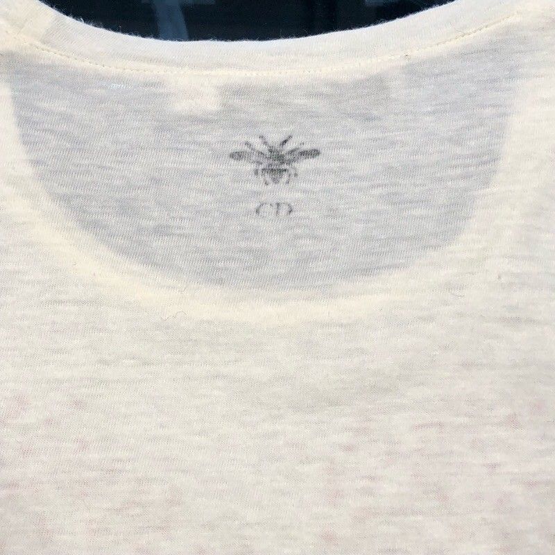 Christian Dior Cream Cotton T-Shirt for Women - XS