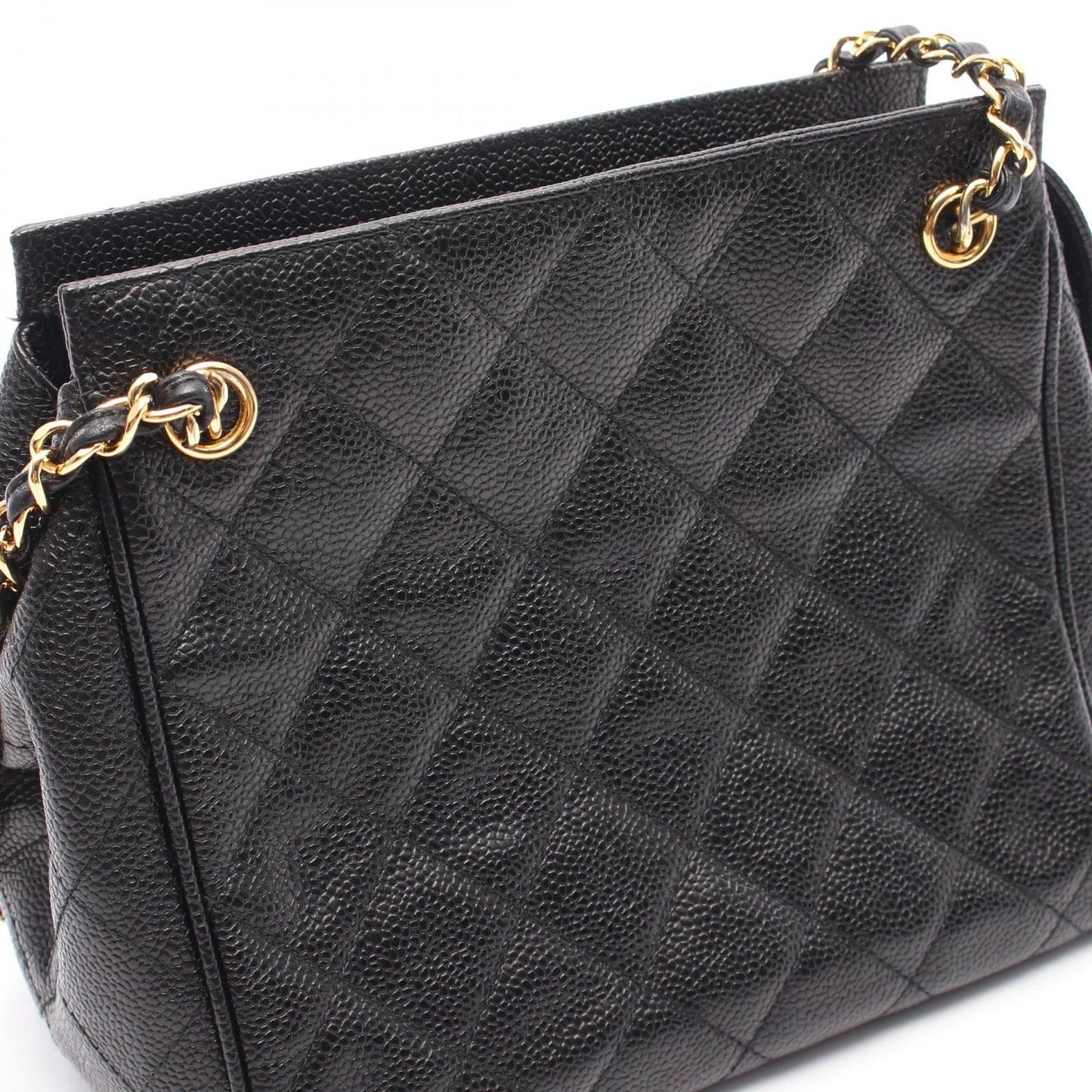CHANEL Matelassé Tote Bag in Black Caviar Leather