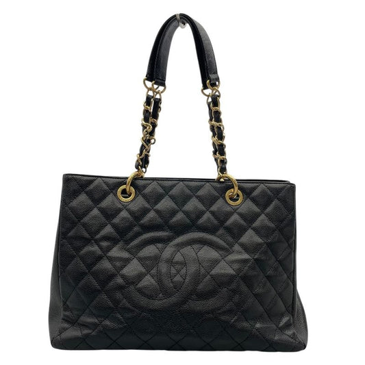 CHANEL GST Tote A50995 - Black Caviar Skin with Gold Hardware