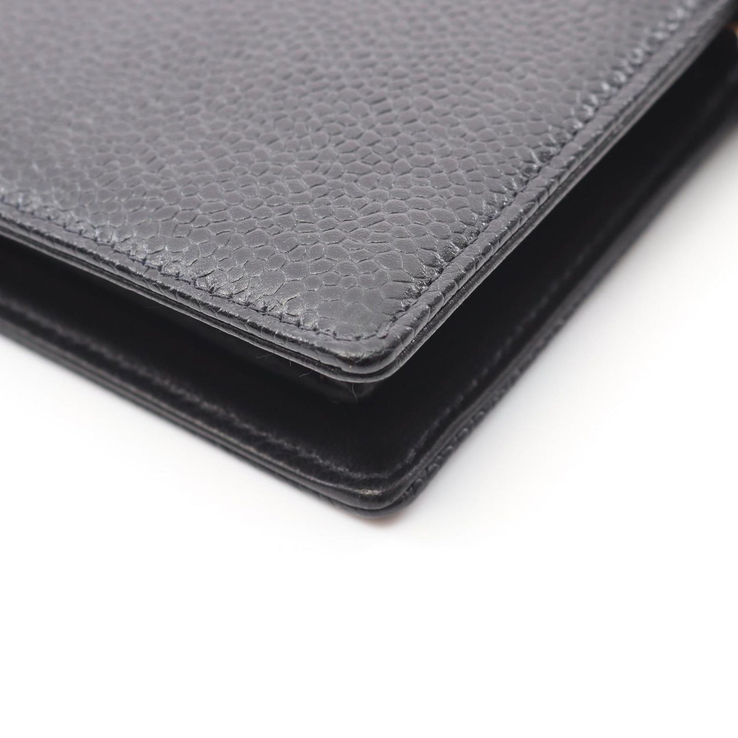 CHANEL Coco Mark Black Leather Wallet - Timeless Elegance