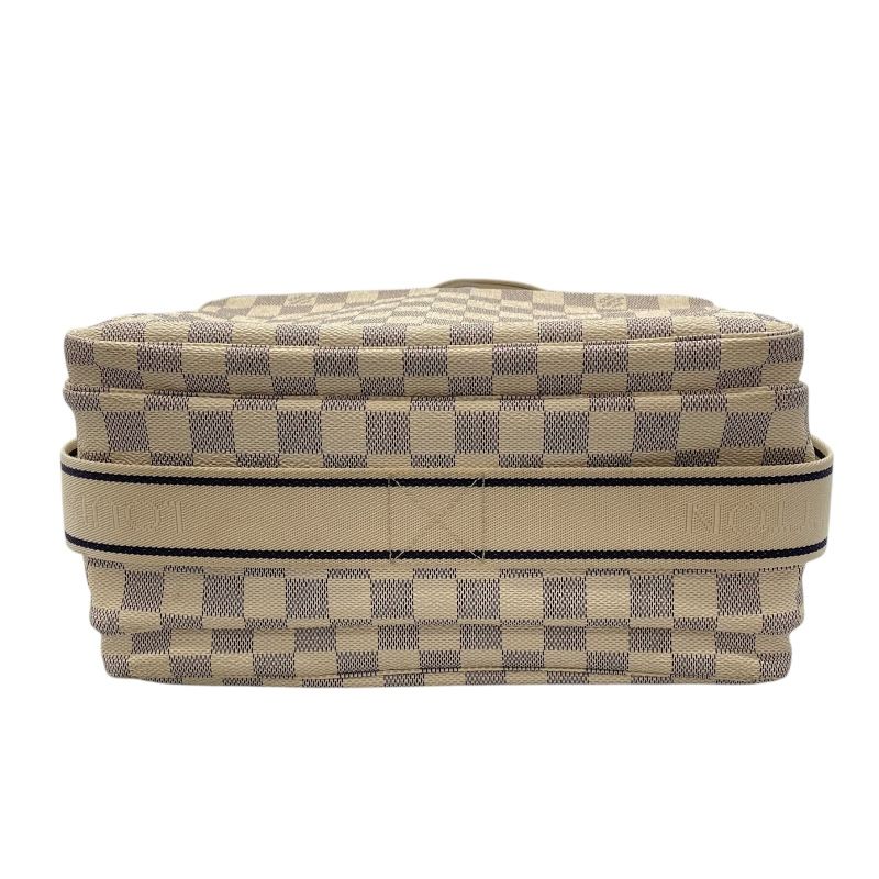 Louis Vuitton Naviglio N51189 White Damier Azur Shoulder Bag