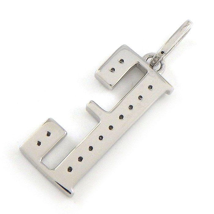 Exquisite Diamond Initial E Pendant in Platinum - 0.11ct