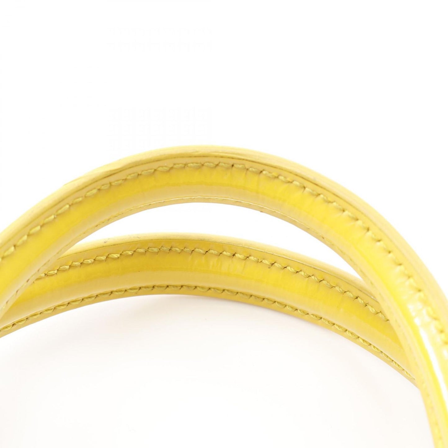 PRADA Saffiano Vernic Handbag in Yellow - Timeless Elegance