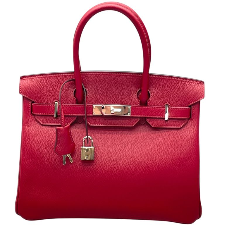 HERMES Birkin 30 A刻 Rouge Grenat with Silver Hardware - Exquisite Craftsmanship